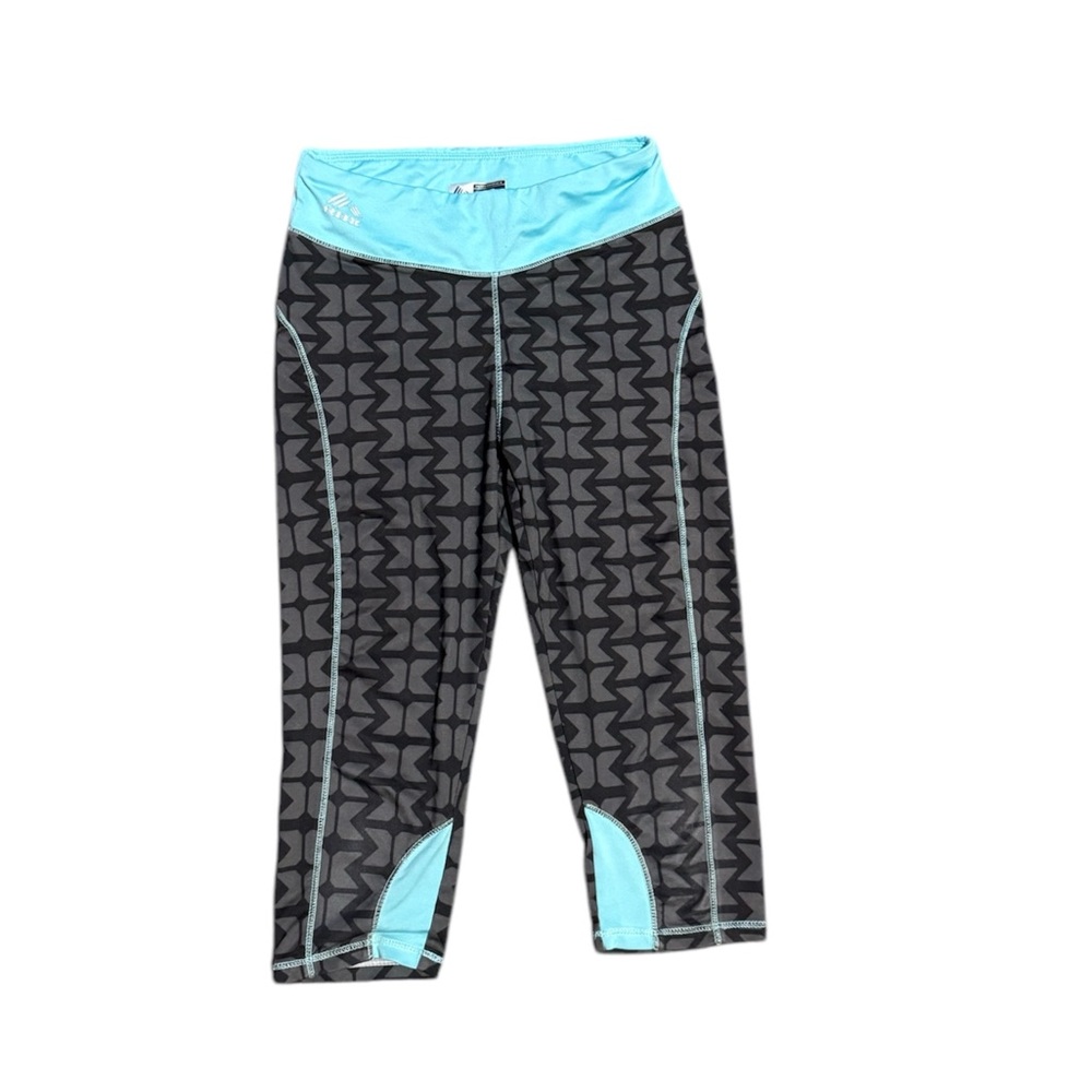 Rbx Kids Black and Blue Patterned Leggings size 6x